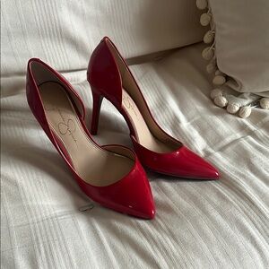 Red Patent Leather Pumps